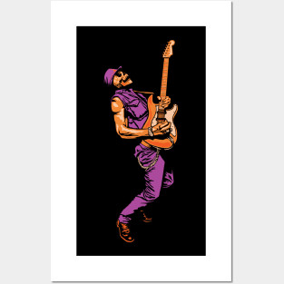 Skeleton Guitarist Posters and Art